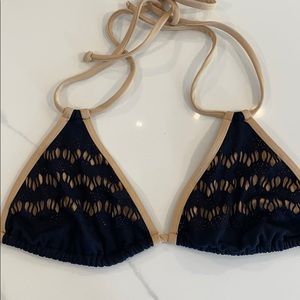 L*space Black and Tan bikini top